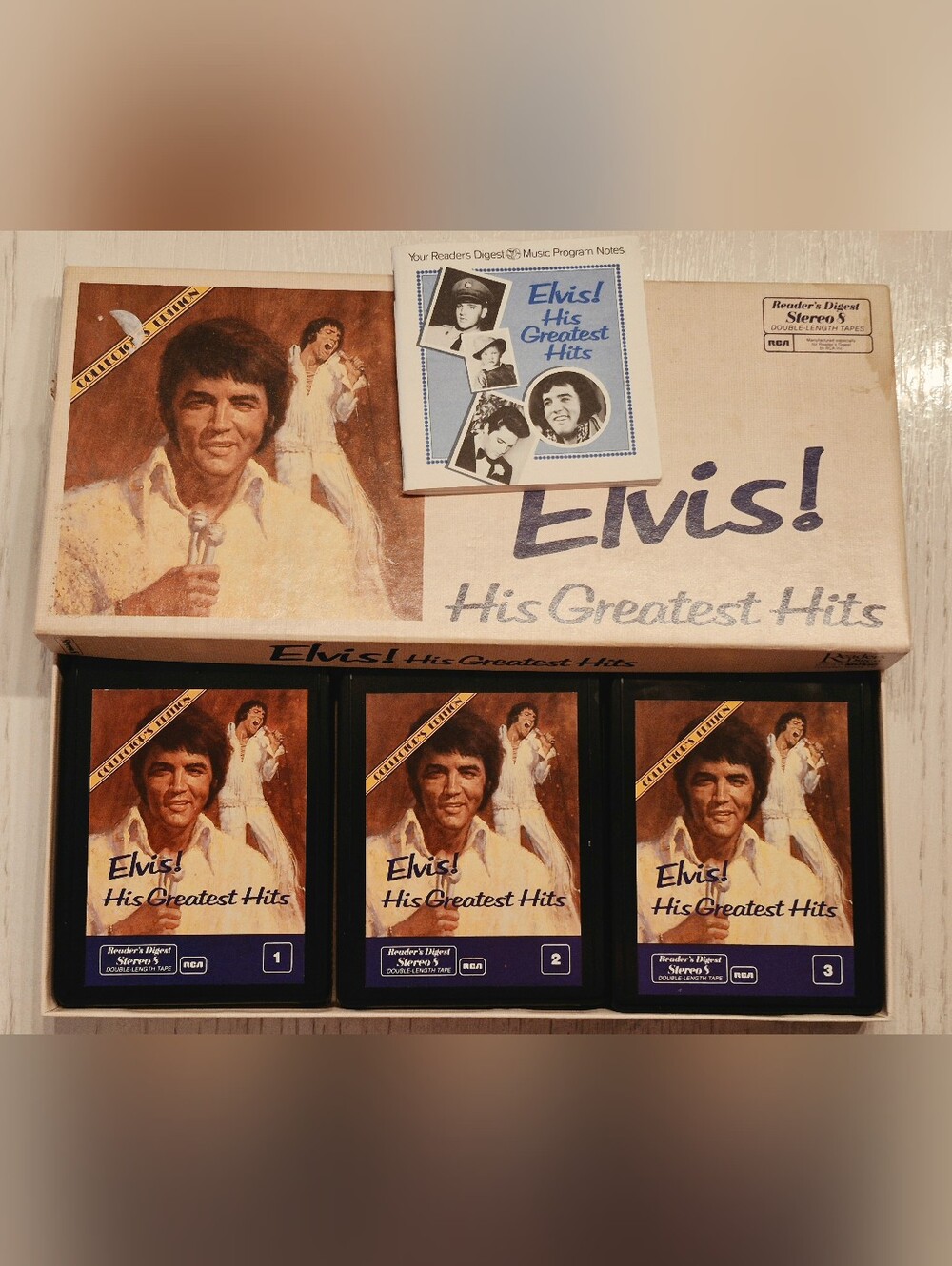 Reader's Digest Elvis! Greatest Hits Stereo 8 Collector's Edition 3-Pc Lot